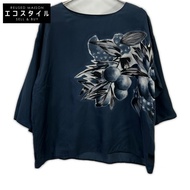 Heart Issey Miyake HA03FJ650 20AW 海軍藍銅氨纖維水彩印花襯衫 2 碼 [二手]