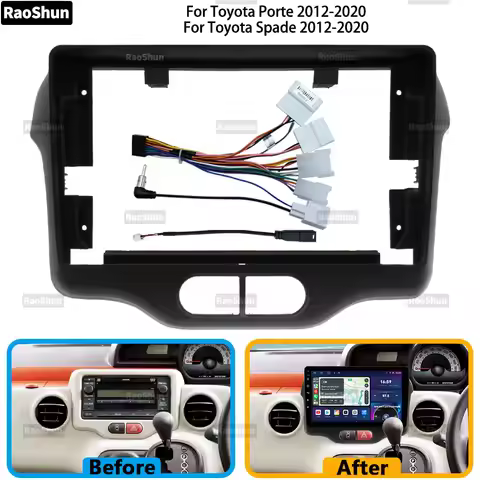 Car Android Radio Fascias Multimedia Screen Frame For Toyota Porte Spade 2012-2020 Wiring Harness Pl