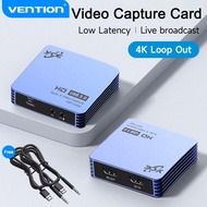 Vention 4K HDMI Video Capture Card Loop Out 60Hz Compatible 1080P 60fps Video capture card HD to USB