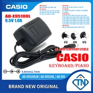 9.5V 1A AC/DC Adapter AD-E95100L for Casio CT-S1 (RD/WE/BK) CT-S400 CT-S410 CTK-5500 LK-315 Keyboard