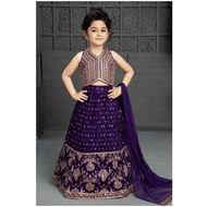 NEW ARRIVALS KIDS BEAUTIFUL EMBROIDERY WORK LEHENGA COLLECTION