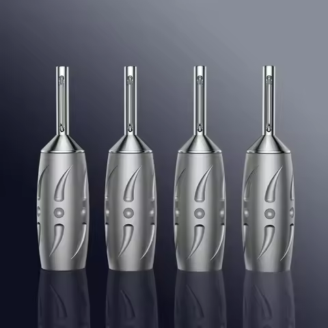 Viborg VB402R Pure Copper Rhodium Plated Banana Loudspeaker Connector Hifi OFC Plated Hi-end Banana 