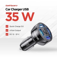 QC 3.0 Car Charger 4 USB Port Plug 7A 35W