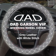 Universal 38cm DAD GARSON VIP Red Line Quality Leather Non-Slip Comfort Racing Sport Steering Wheel