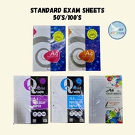 Standard A4 Exam Sheets Foolscap Paper 70gsm 80gsm 50's/100's