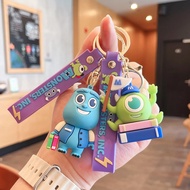 GANTUNGAN Monster Inc Cartoon Keychain Car Motorcycle Keychain Cute 3d Character Bag PendantKeychain