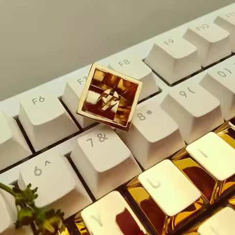 Original Alphabet Keycaps Metal Keycap Custom Typeface Pattern Wooting Mechanical Keyboard Point Key