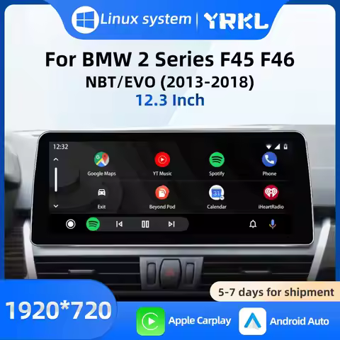 Linux System Wireless Carplay Car Radio Multimedia Video Player For BMW 2 Serie F45 F46 NBT EVO Play