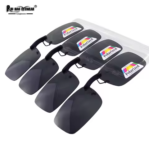 UV400 Polarized Sunglasses Clip on Light Super Sun Glasses Men Unisex Eyeglasses Deep Green Lens Avi