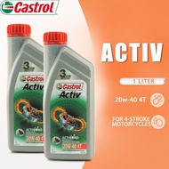 Castrol Activ 20W-40 4T Full Synthetic Engine Oil Minyak Hitam Honda RS150R EX5 1000ml Kapcai Actibo