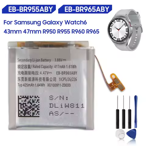 Replacement Battery For Samaung Galaxy Watch6 Classic 43mm R950 R955 Watch 6 47mm R960 R965 EB-BR955