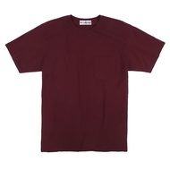 HADAY 6.5盎司 全棉短袖口袋T恤(酒紅色)-多尺寸可選_廠商直送