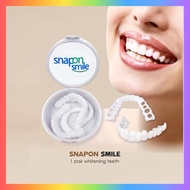 Gigi Palsu Sepasang Snapon Smile 1 Pair Whitening Braces Teeth Dental Upper Lower for Unisex