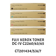 Fujifilm Fuji Xerox DocuCentre-IV C2260/C2263/C2265 Black Cyan Magenta Yellow Toner CT201434 CT20143