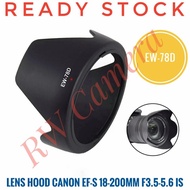 Lens Hood Canon EW78D EF-S 18-200mm F3.5-5.6 IS Lens Ew-78D 18-200 mm