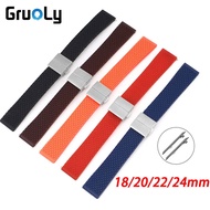 20mm 22mm Quick Release Silicone Watch Bands For Samsung Active 43mm 47mm for Fossil Watch Strap 18mm 24mm Rubber Sport Bands