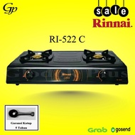 RINNAI RI-522C KOMPOR GAS 2 TUNGKU TEFLON RI 522 C RINAI RI522C 100%