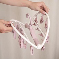 Drying Rack Multi-Clip Folding Socks Rack Clothes Hanger Balcony Socks Rack