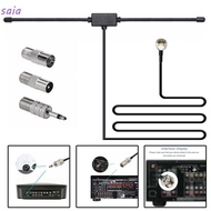 SAIA FM Dipole Aerial, 75Ohm Universal Radio Antenna, Portable Plug Play Stereo Aerial Connector Hom