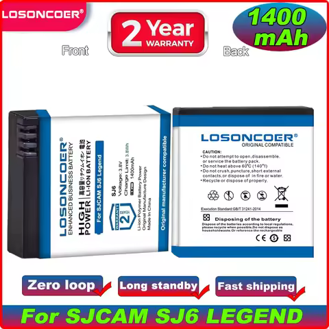 1400mAh Brand New For SJCAM SJ6 LEGEND / SJ6 LEGEND Air Action Camera Battery