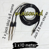 Best!!Seler!! Kabel Canare Jack 3.5 Mm Stereo To Jack Akai 6.5 Mono 2