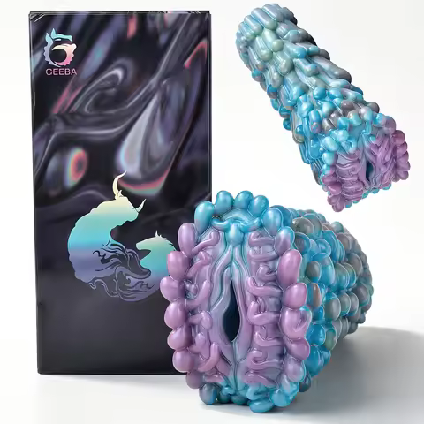 GEEBA masturbadores para hombre Soft Silicone Male Masturbator Pocket Pussy Onahole Realistic Textur