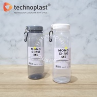 TECHNOPLAST Monochrome Bottle 800ml | 800ml Drinking Water Bottle + Carabian