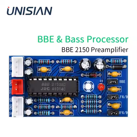UNISIAN Audio Preamplifier BBE2150 Digital Processor Subwoofer High Sound quality PreAmp For Amplifi