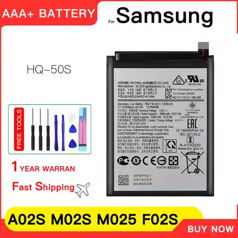Genuine HQ-50s Battery For Samsung Galaxy A02 A02S SM-A022F A022DS A022M A022G A025F A025DS A025G Re