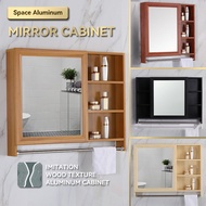 K.T Aluminum Mirror Cabinet With Shelf Bathroom Cabinet Wall Hung Toilet Cabinet