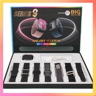New Series 9 Smart Watch With 7 Watch Strap HD Screen Fitness Tracker Heart Rate Call Reminder Compa