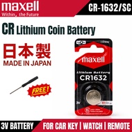 JAPAN MAXELL CR1632 Lithium 3V Coin Batteries,Lithium BatterI 3V Remote Car Watch