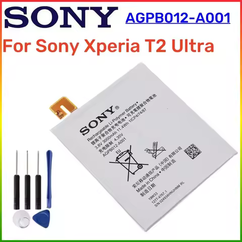 Original AGPB012-A001 Phone Battery For Sony Xperia T2 Ultra D5303 D5306 D5322 XM50t XM50h 3000mAh +