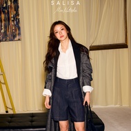 SALISA x Miu Natsha - DENIM SHORTS MN FW26 ขาสั้นยีนส์จีบ *XS PRE-ORDER 1 WEEK*