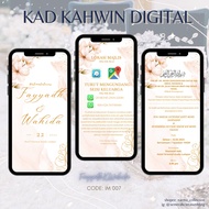 PDF E-Card SAVE THE DATE | Kad Kahwin 007| Digital Invitation I E-Card Wedding Invitation / Engageme