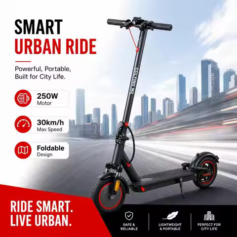 Adult Electric Scooter, 36V 10.4AH Battery, As a holiday gift,400W Motor, 8.5-inch Puncture-resistan