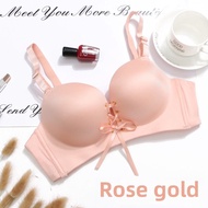 Thick Underwear Bra Set Push up Drawstring Super Thick 6cm Small Chest Flat Chest Seamless AA Cup Wo