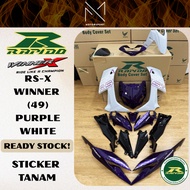 RAPIDO COVERSET HONDA RSX WINNER 2025 PURPLE WHITE HONDA RS-X RAPIDO COVERSET FAIRING MOTOR COVERSET