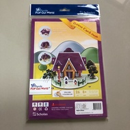 3D Puzzle POP Out World : House Card-Purple Little Up Building Blocks