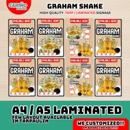 Laminated - Mango Graham Shake Signages | Avocado Graham Shake Signages | Decor Print