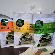 Bibigo Seaweed Snack With Honey Corn Flavor, Corn Cheese And Traditional Flavor (25g Pack)