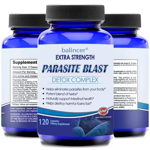 Parasite Cleanse Gut Detox Complex Supports Gut Cleansing - Removes Parasites From The Body and Help