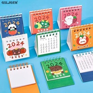 2024 Mini Cartoon Fruits Series Desk Calendar School Office Desktop Planner Coil Calendar