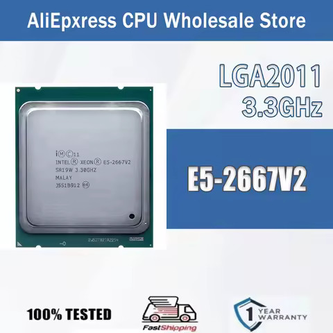 Intel Xeon E5-2667V2 3.3GHz 8 Cores 16 Threads 25MB 130W E5 2667V2 Computer CPU Processor Server E5