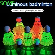 SOMS LED Badminton, Glowing Light-up Luminous Badminton Balls, Racket Sports Lightweight Lighting Balls Colorful Lighting Shuttlecocks Badminton Accessories