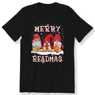 Merry Readmas Men'S Ladies T-Shirt Book Lovers Christmas Reading Gnomes T-Shirt