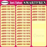 SMART-Tahun) NOCAN SMARTFREN Seri Tahun kartu perdana nomor cantik rapi murah tahun lahir