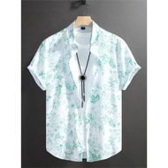 Men's shirts seaside vacation casual beach clothing summer Hawaiian shirts casual floral shirts prin