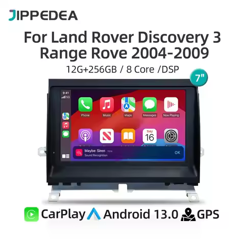 7" Android 13.0 Car Radio Stereo Multimedia Player For Land Rover Discovery 3 LR3 2004-2009 CarPlay 