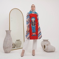 BISA COD DRESS BATIK BU TEJO wanita terbaru 2022 Batik tunik wanita terbaru 2022 kekinian Batik tuni